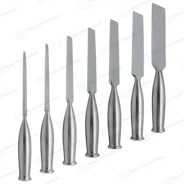 7 Pcs Smith-Peterson Osteotomes Set 8″ Straight 6.4mm-32mm Blade - surgical instruments manufactured by Waqar International, Sialkot - view 6