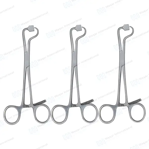 3 Pcs Plate and Bone Holding Forceps 5.5″ with Footplate - surgical instruments manufactured by Waqar International, Sialkot - view 2