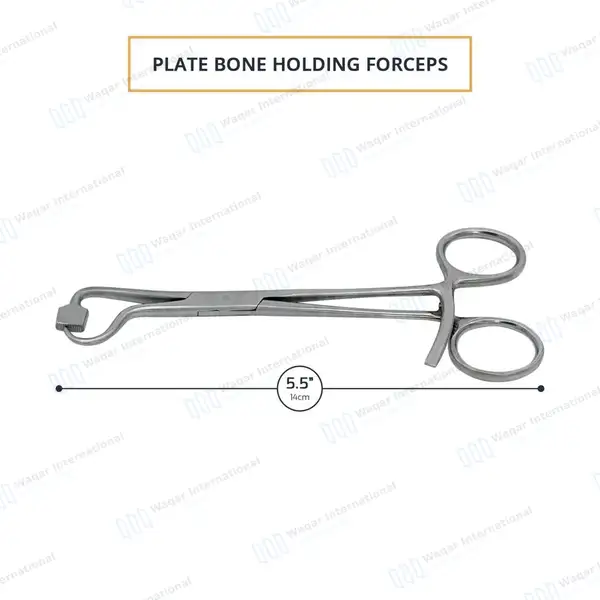 3 Pcs Plate and Bone Holding Forceps 5.5″ with Footplate - surgical instruments manufactured by Waqar International, Sialkot - view 3
