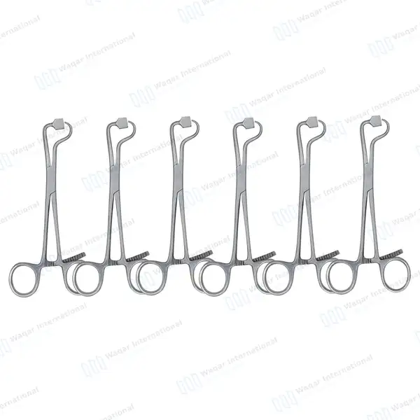 6 Pcs Plate and Bone Holding Forceps 5.5″ with Footplate - surgical instruments manufactured by Waqar International, Sialkot - view 2