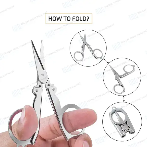 5 Pcs Small Folding Pocket Scissors Set - surgical instruments manufactured by Waqar International, Sialkot - view 6
