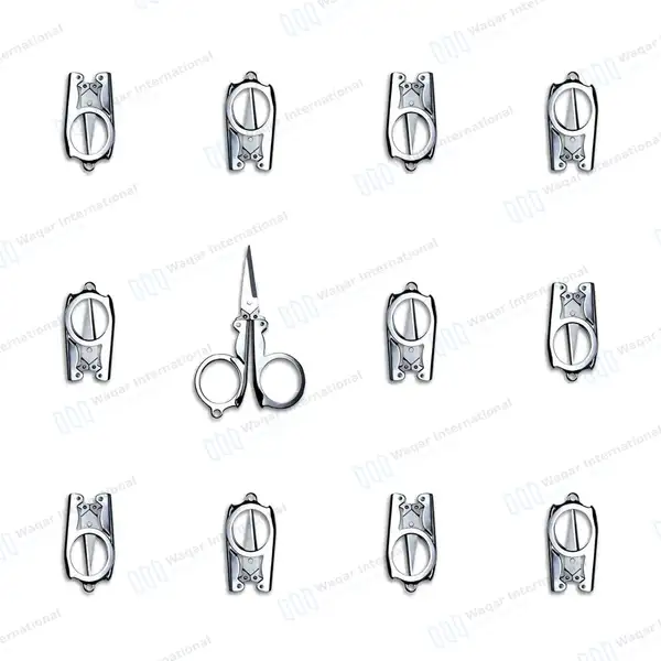25 Pcs Small Folding Pocket Scissors Set - surgical instruments manufactured by Waqar International, Sialkot - view 2