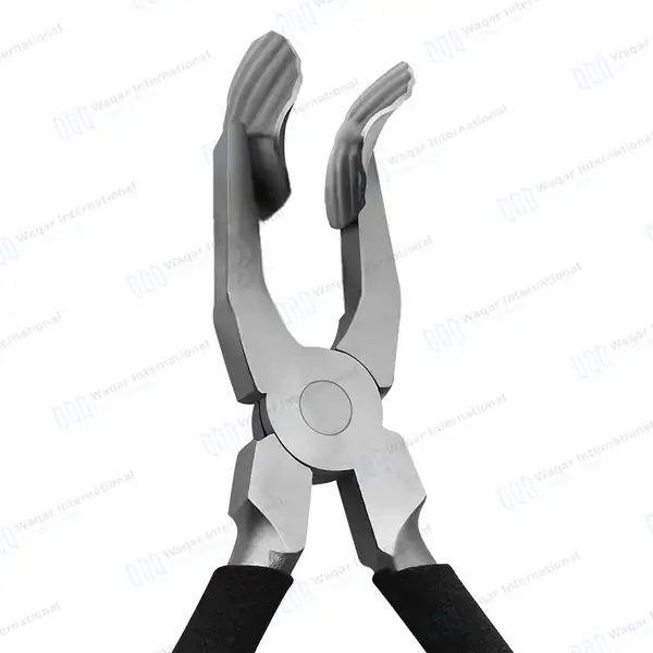 Leaf Masher Plier 6″ with PVC Grip for Glass Work - surgical instruments manufactured by Waqar International, Sialkot - view 5