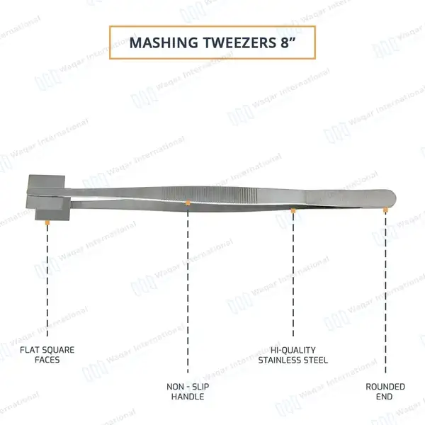 Mashing Tweezer 8″ Glass Work Bead Masher - surgical instruments manufactured by Waqar International, Sialkot - view 4