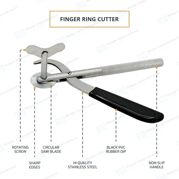 10 Pcs Micro Finger Ring Cutter 4.75″ with Saw Blade - surgical instruments manufactured by Waqar International, Sialkot - view 3