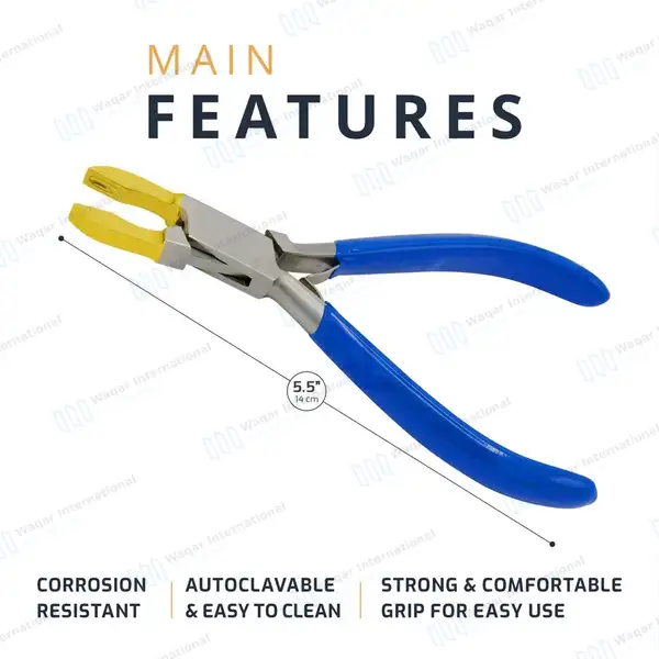 Ring Closing Plier 5.5″ Gold Jaws with Grip Handle - body piercing instruments manufactured by Waqar International, Sialkot - view 3