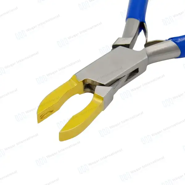 Ring Closing Plier 5.5″ Gold Jaws with Grip Handle - body piercing instruments manufactured by Waqar International, Sialkot - view 5