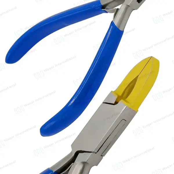 Ring Closing Plier 5.5″ Gold Jaws with Grip Handle - body piercing instruments manufactured by Waqar International, Sialkot - view 8