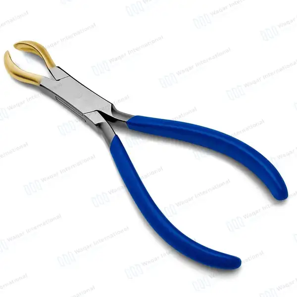 Ring Holding & Closing Pliers 6″ Gold Jaws with PVC Grip Handle - body piercing instruments manufactured by Waqar International, Sialkot - view 4