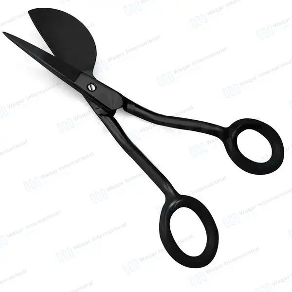 Duckbill Applique Scissor 6.5″ Black - surgical instruments manufactured by Waqar International, Sialkot - view 2
