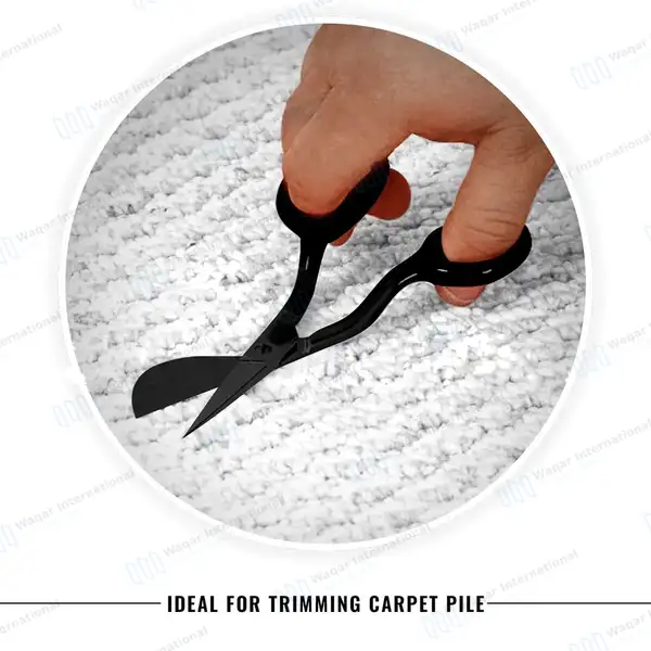 Duckbill Applique Scissor 6.5″ Black - surgical instruments manufactured by Waqar International, Sialkot - view 6