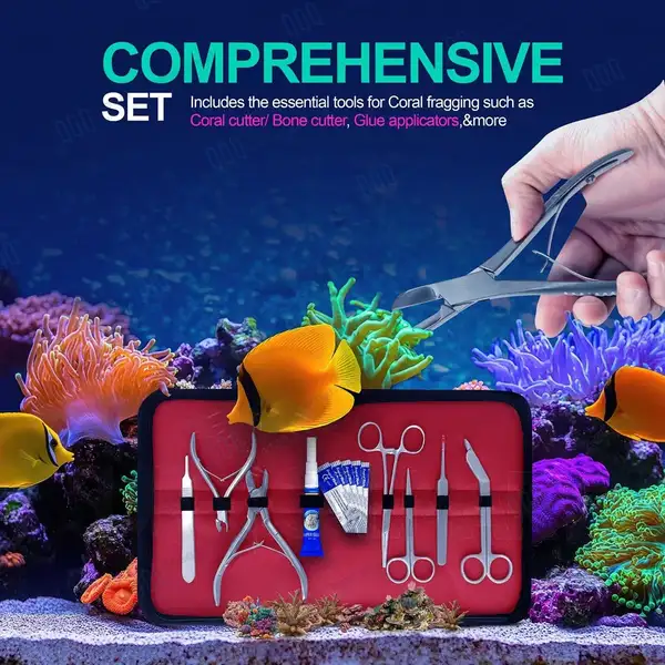13 Pcs Coral Frag Kit Fragging Propagation Reef Hard & Soft Set - surgical instruments manufactured by Waqar International, Sialkot - view 4