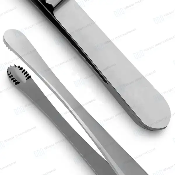 3 Russian Tissue Forceps 6″ (15.2cm) Round Serrated Tips - surgical instruments manufactured by Waqar International, Sialkot - view 8