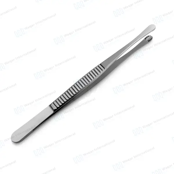 3 Russian Tissue Forceps 6″ (15.2cm) Round Serrated Tips - surgical instruments manufactured by Waqar International, Sialkot - view 9
