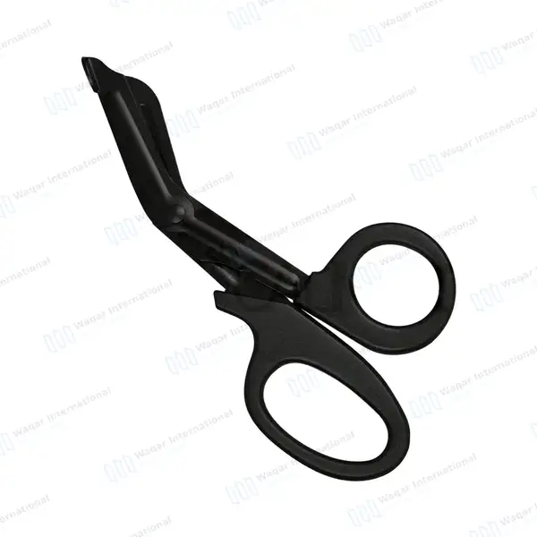 2 Full Black EMT Scissors 7.25″ Paramedic Utility Bandage Shears - surgical instruments manufactured by Waqar International, Sialkot - view 7