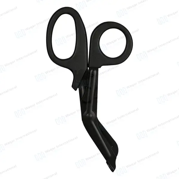 2 Full Black EMT Scissors 7.25″ Paramedic Utility Bandage Shears - surgical instruments manufactured by Waqar International, Sialkot - view 8