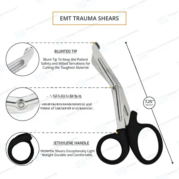 4 Pcs First Aid Paramedic Tools Set Nurse Kit - surgical instruments manufactured by Waqar International, Sialkot - view 5