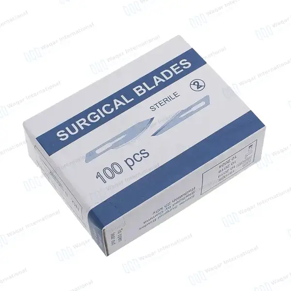 100 Scalpel Blades #60 with FREE Scalpel Knife Handle #8 - surgical instruments manufactured by Waqar International, Sialkot - view 4