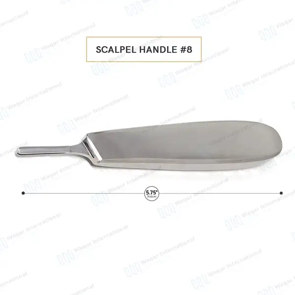 Scalpel Handle #8 for Scalpel Blades #60 & #70 - surgical instruments manufactured by Waqar International, Sialkot - view 3
