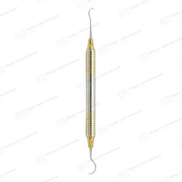 Sickle Scaler Anterior Towner Jacquette U15-33 DE Gold & Silver Hollow Handle - surgical instruments manufactured by Waqar International, Sialkot - view 2
