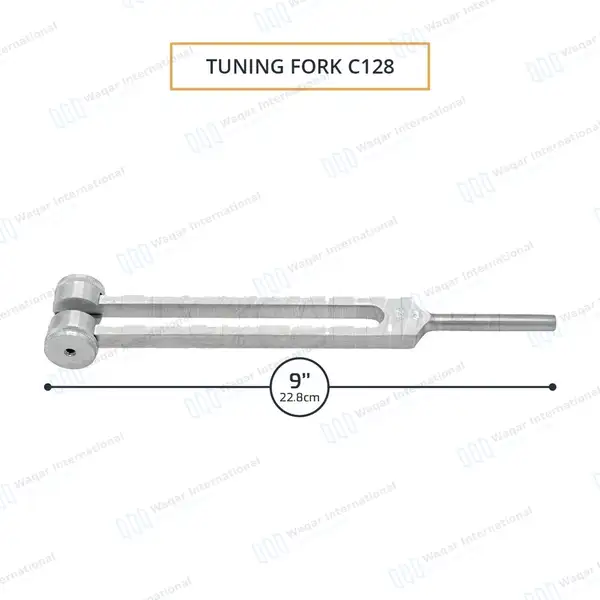 Tuning Fork C-128 with Weight - surgical instruments manufactured by Waqar International, Sialkot - view 3