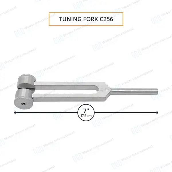 Tuning Fork C-256 with Weight - surgical instruments manufactured by Waqar International, Sialkot - view 3