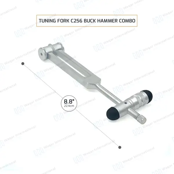 5 in 1 Tuning Fork C256 with Buck Hammer Diagnostic Set - surgical instruments manufactured by Waqar International, Sialkot - view 4