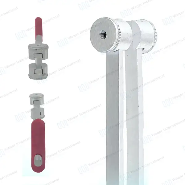 2 in 1 Tuning Fork C128 with Taylor Hammer Diagnostic Set - surgical instruments manufactured by Waqar International, Sialkot - view 3