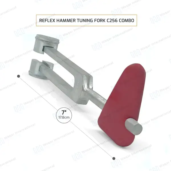 2 in 1 Tuning Fork C256 with Taylor Hammer Diagnostic Set - surgical instruments manufactured by Waqar International, Sialkot - view 2