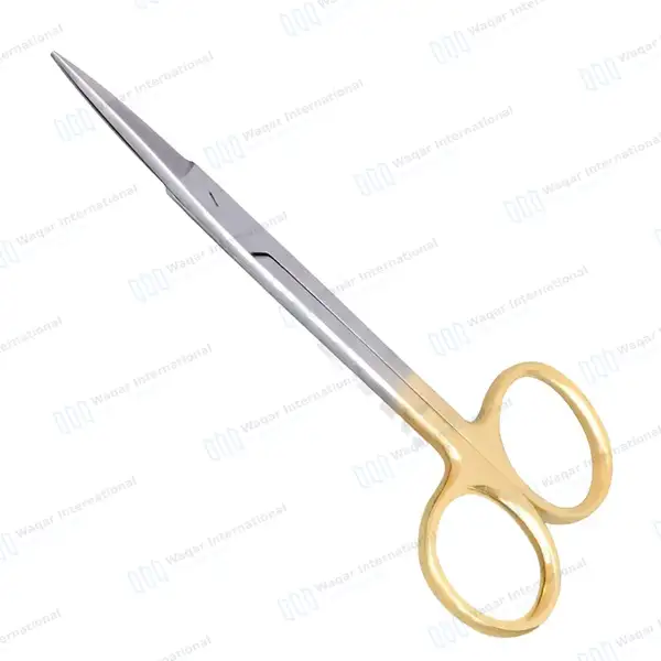 2 TC Iris Scissors Set 4.5″ Straight & Curved - surgical instruments manufactured by Waqar International, Sialkot - view 3