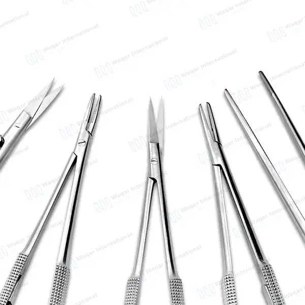 5 Pcs TC Castroviejo Micro Surgery Set with Sterilization Box Cassette - surgical instruments manufactured by Waqar International, Sialkot - view 8