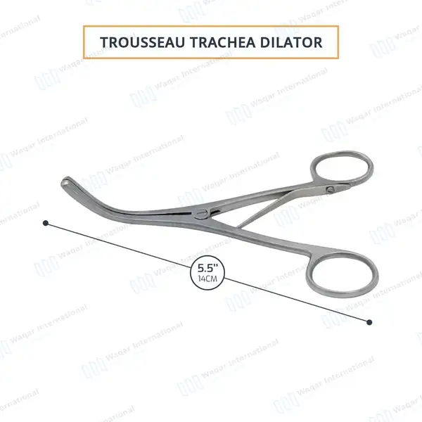 Trousseau Tracheal Dilator Forceps 5.5″ ENT Tracheostomy Instrument - surgical instruments manufactured by Waqar International, Sialkot - view 4