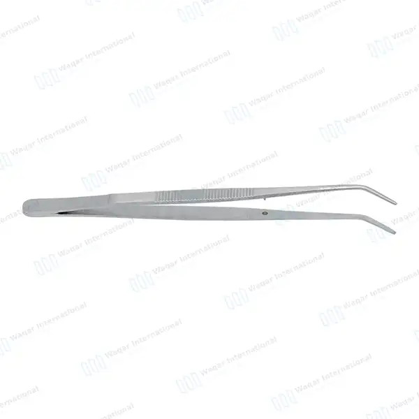 25 London College Tweezers 6″ Curved Serrated Tip - surgical instruments manufactured by Waqar International, Sialkot - view 7