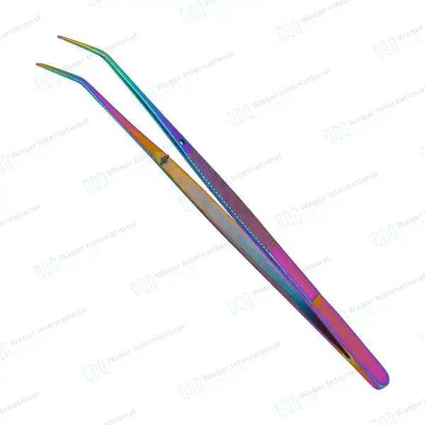 5 College Cotton Plier 6″ Titanium Rainbow Color - surgical instruments manufactured by Waqar International, Sialkot - view 2