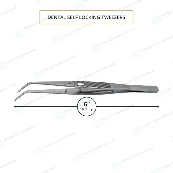 5 College Cotton Plier with Lock 6″ Dental Endodontic Instruments - surgical instruments manufactured by Waqar International, Sialkot - view 3