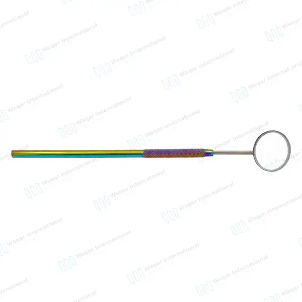 Rainbow Color Dental Mouth Mirror #5 with Handle - surgical instruments manufactured by Waqar International, Sialkot - view 4
