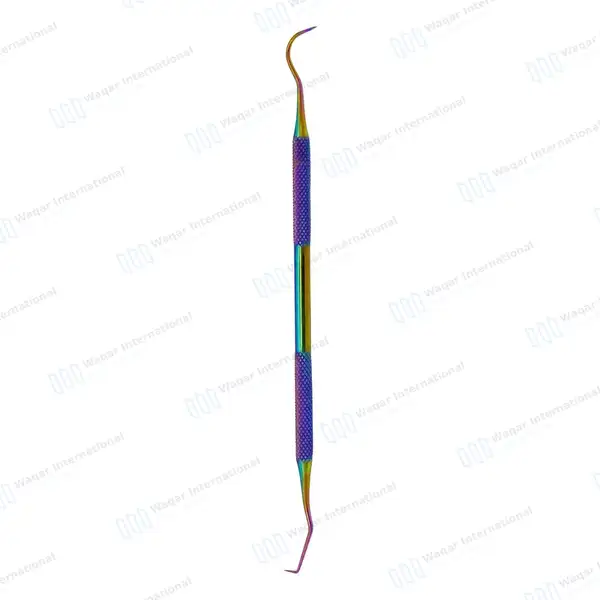 6 Rainbow Color Dental Explorer Probe #5 – Double Ended - surgical instruments manufactured by Waqar International, Sialkot - view 5