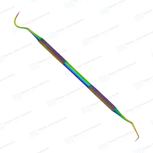 6 Rainbow Color Dental Explorer Probe #5 – Double Ended - surgical instruments manufactured by Waqar International, Sialkot - view 7