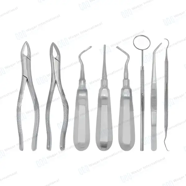 8 Pcs Basic Dental Surgery Extraction Forceps Elevator Kit - surgical instruments manufactured by Waqar International, Sialkot - view 5