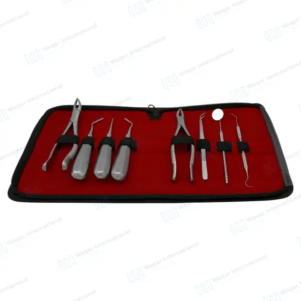 8 Pcs Basic Dental Surgery Extraction Forceps Elevator Kit - surgical instruments manufactured by Waqar International, Sialkot - view 6