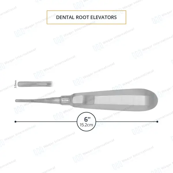 Apical Dental Elevator #46 Straight 3.5mm Tip - dental instruments manufactured by Waqar International, Sialkot - view 3