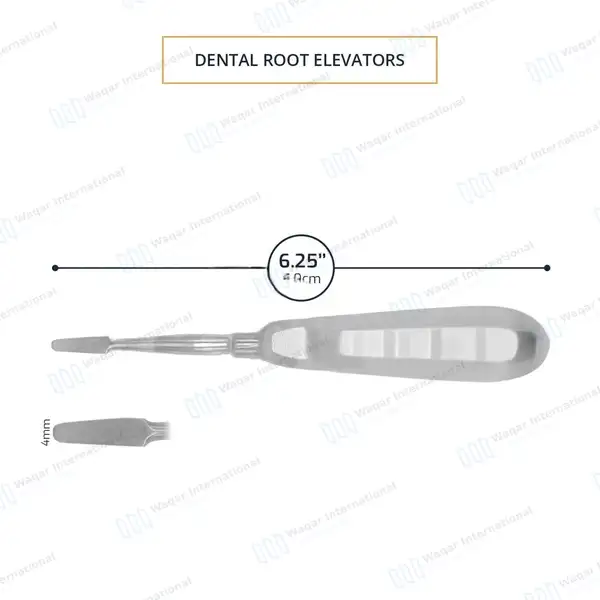 Cogswell A Root Elevator 6.25″ Straight 4mm Tip - dental instruments manufactured by Waqar International, Sialkot - view 3