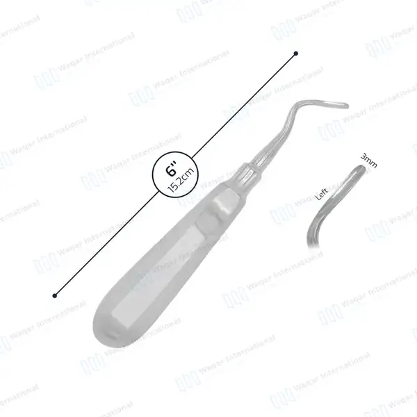 Apical Elevator #302 Left Angled 3mm Tip - dental instruments manufactured by Waqar International, Sialkot - view 3