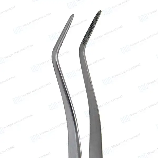 Meriam Tweezer 16cm – Serrated Angled Tip - surgical instruments manufactured by Waqar International, Sialkot - view 5