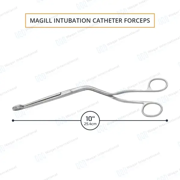Magill Catheter Forceps 10″ (25.4cm) – Adult - surgical instruments manufactured by Waqar International, Sialkot - view 3