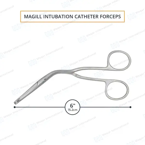 100 Pcs Magill Forceps Set 6″ (15.2cm) – Infant - surgical instruments manufactured by Waqar International, Sialkot - view 3