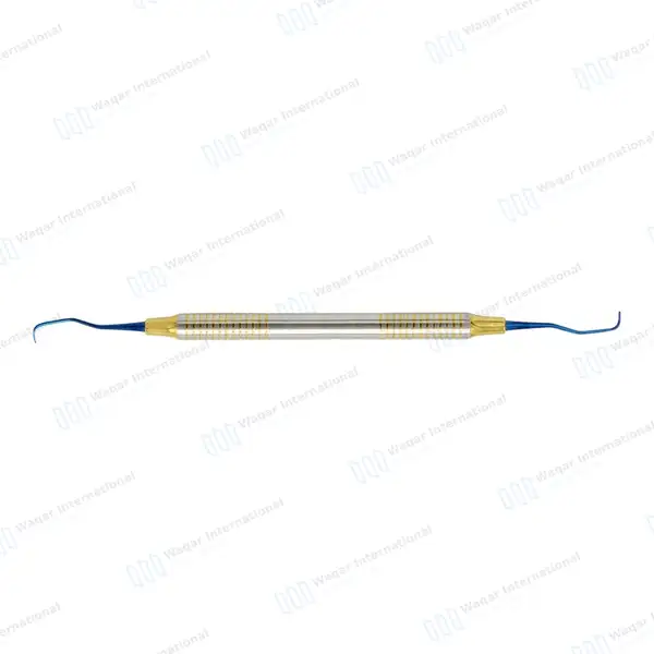 2 Pcs Gracey Curettes 1/2 Titanium Coated Double Ended - surgical instruments manufactured by Waqar International, Sialkot - view 4