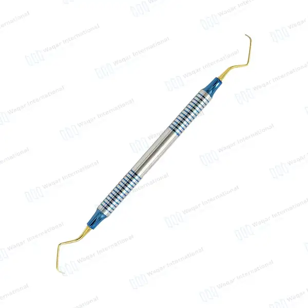 2 Pcs Gracey Curettes 9/10 Gold Coated Double Ended - surgical instruments manufactured by Waqar International, Sialkot - view 4