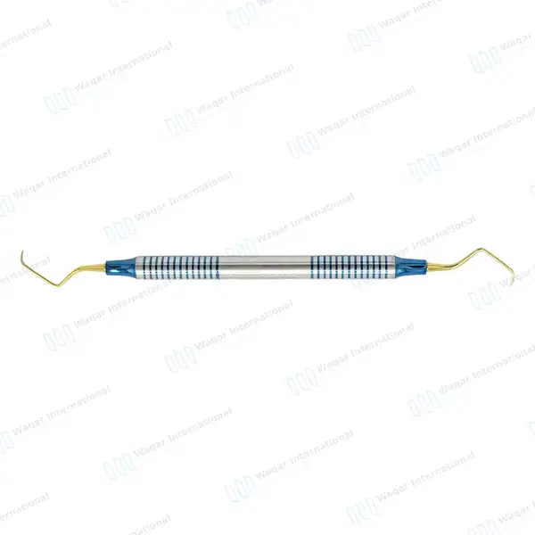 3 Pcs Gracey Curettes 9/10 Gold Coated Double Ended - surgical instruments manufactured by Waqar International, Sialkot - view 5