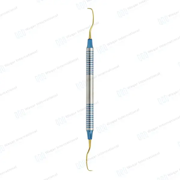 3 Gracey Curettes 13/14 Gold Coated Double Ended - surgical instruments manufactured by Waqar International, Sialkot - view 3